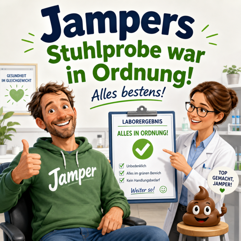 Jampers Stuhlprobe ist in Ordnung